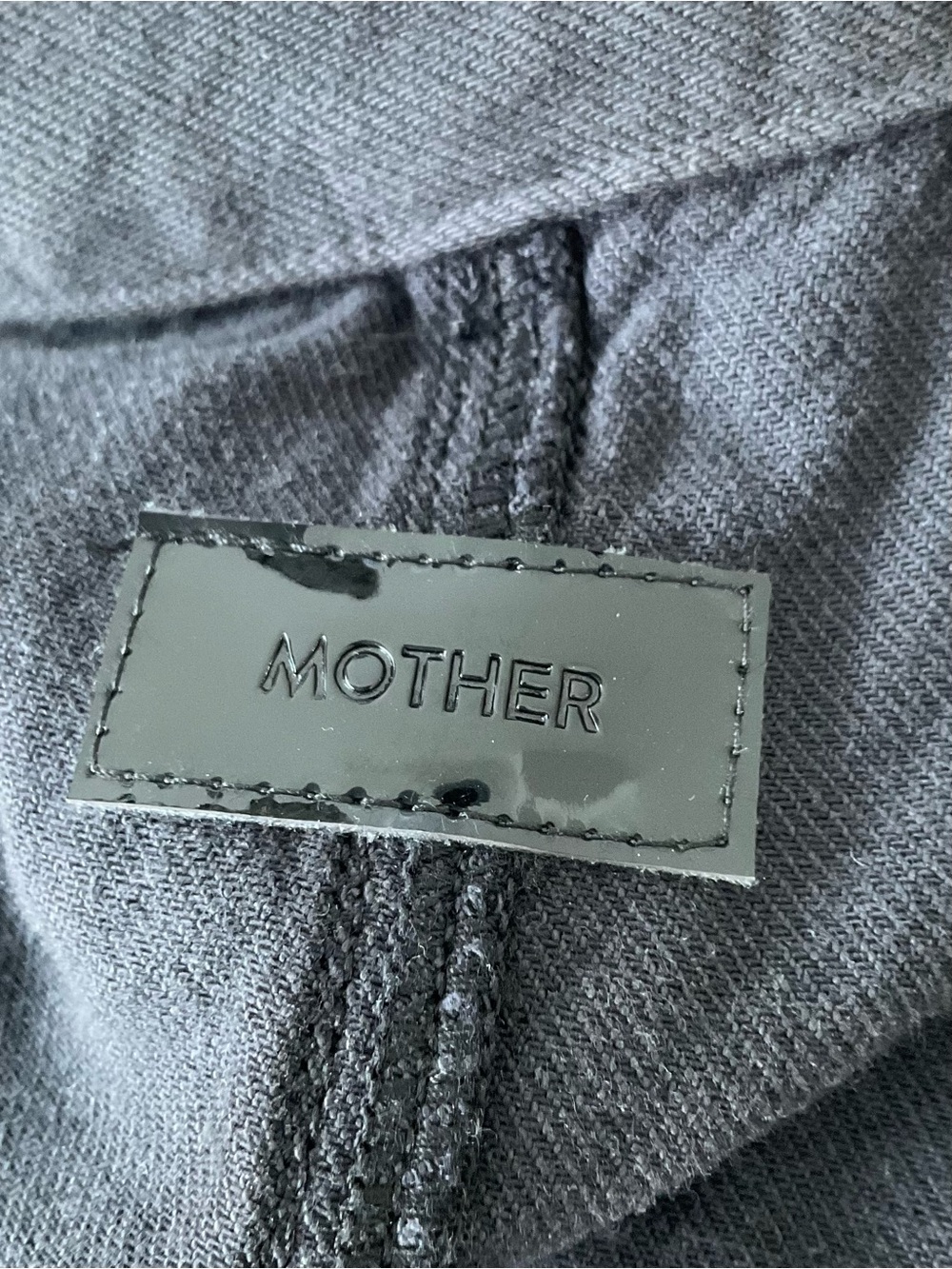 MOTHER The Specialist Faded Black Utility Jumpsuit Small Zip Front Cargo - Picture 7 of 10